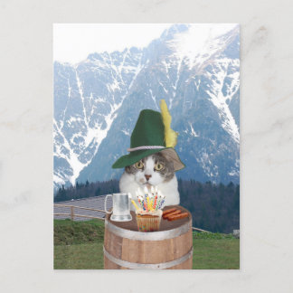 Maßgeschneiderte Funny Cat/Kitty Geburtstagskarte Postkarte