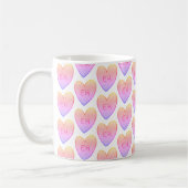 Maßgeschneiderte Funny Eh Candy Hearts Tasse (Links)