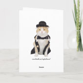 Maßgeschneiderte Funny Formal Cat/Kitty Karte (Rückseite)