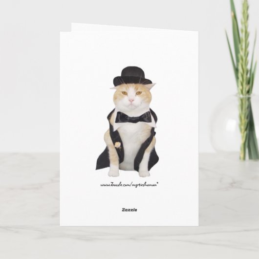 Maßgeschneiderte Funny Formal Cat/Kitty Karte (Rückseite)