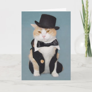 Maßgeschneiderte Funny Formal Cat/Kitty Karte