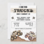 Maßgeschneiderte Funny Monster Truck Boys Geburtst Einladung (Vorderseite)