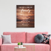 Maßgeschneiderte, für die Familie wichtige Daten Leinwanddruck (Insitu (Wohnzimmer))