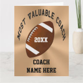 Maßgeschneiderte Fußballtrainingskarten Dankeskarte (Vorderseite)