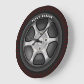 Maßgeschneiderte GARAGE Wall Clock - Autoreiemecha Große Wanduhr (Winkel)