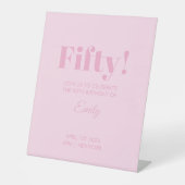 Maßgeschneiderte Geburtstags-Weihnachtskleber Sockelschild (Vorderseite)