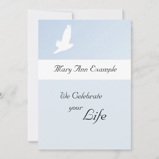 Maßgeschneiderte Gedenkstätte / Geweckt / Lebendbe Ankündigung (Vorderseite)