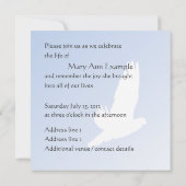 Maßgeschneiderte Gedenkstätte / Geweckt / Lebendbe Einladung (Rückseite)