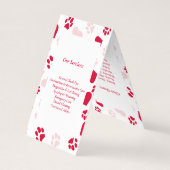 Maßgeschneiderte geklappte Veterinärkarte Visitenkarten (Rückseite)