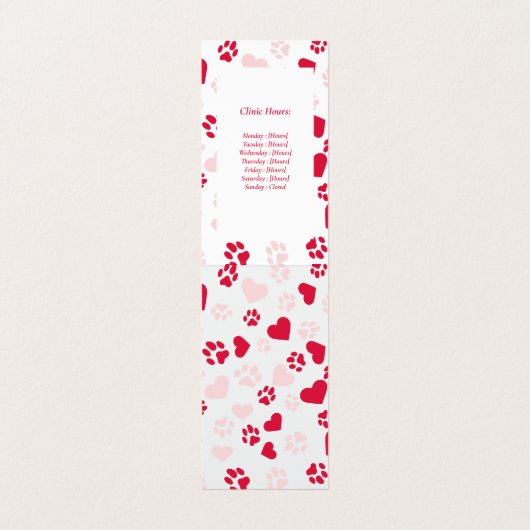 Maßgeschneiderte geklappte Veterinärkarte Visitenkarten (Innenseite Aufgefaltet)