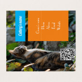 Maßgeschneiderte, geklappte Visitenkarte für die K Visitenkarten (Außenseite Aufgefaltet)