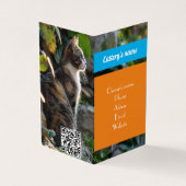 Maßgeschneiderte, geklappte Visitenkarte für die K Visitenkarten (Vorderseite)