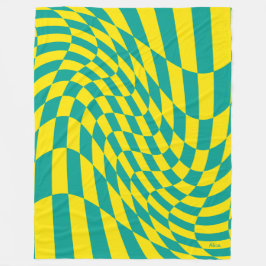 Maßgeschneiderte, gelb Aquamarine, verschleierte I Fleecedecke