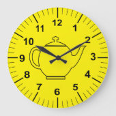 Maßgeschneiderte, gelbe Küchenmauer Große Wanduhr (Vorderseite)