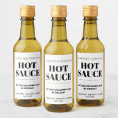 Maßgeschneiderte generische Hot Sauce Weinetikett (Flaschen)