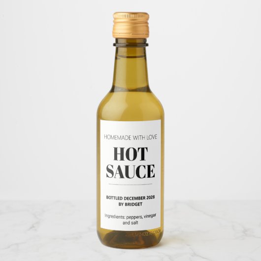 Maßgeschneiderte generische Hot Sauce Weinetikett (Vorderseite)