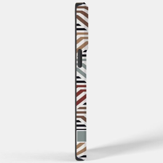 Maßgeschneiderte Geometrie mit blaugrauem Streifen Case-Mate iPhone Hülle (Rückseite / Rechts)