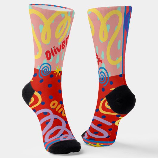 Maßgeschneiderte geometrische Farben Socken (Gewinkelt)