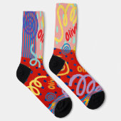 Maßgeschneiderte geometrische Farben Socken (Rechts)