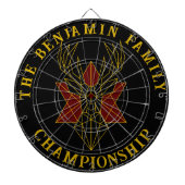 Maßgeschneiderte, geometrische Goldhirsche Dartscheibe (vorne)