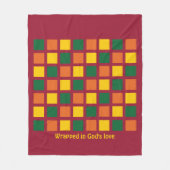 Maßgeschneiderte geometrische Quadrate mit moderne Fleecedecke (Vorderseite)