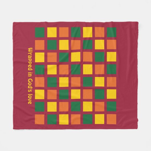 Maßgeschneiderte geometrische Quadrate mit moderne Fleecedecke (Vorderseite (Horizontal))