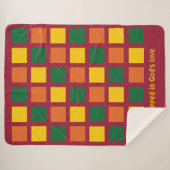 Maßgeschneiderte geometrische Quadrate mit moderne Sherpadecke (Vorderseite (Horizontal))