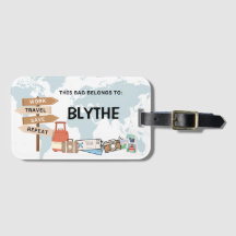 Maßgeschneiderte Gepäckmarke - Arbeiten, Reisen, G