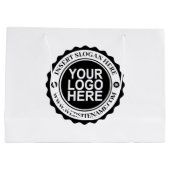 Maßgeschneiderte Geschenktasche mit Ihrem Firmenlo Große Geschenktüte (Rückseite)