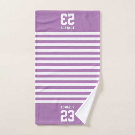Maßgeschneiderte gestreifte Sportarten mit Namen Handtuch (Handtuch)