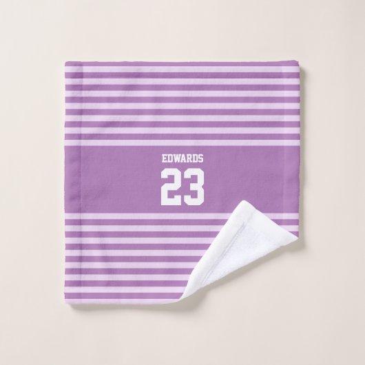 Maßgeschneiderte gestreifte Sportarten mit Namen Waschlappen (Waschlappen)