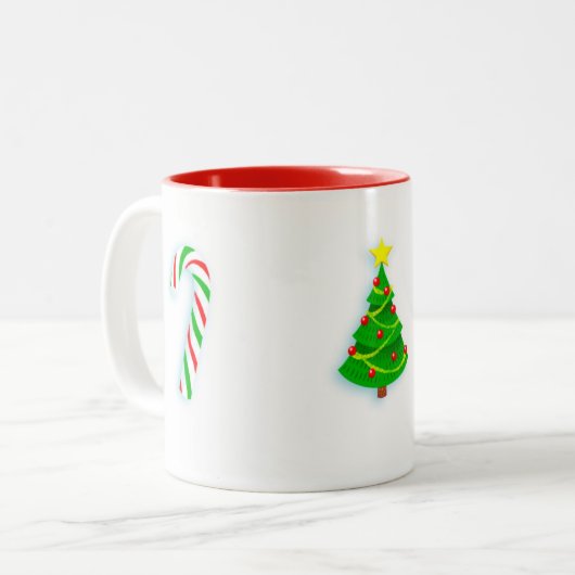 Maßgeschneiderte Gingerbread Man Tasse, 11 oz Tass Zweifarbige Tasse (Vorderseite Links)