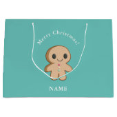 Maßgeschneiderte Gingerbrot-Person-Geschenktasche Große Geschenktüte (Vorderseite)