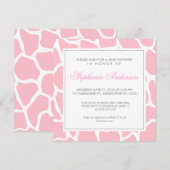 Massgeschneiderte Giraffendusche Einladung (Vorne/Hinten)