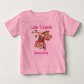 Maßgeschneiderte Girl Affen Kleiner Cousin Baby T-shirt (Vorderseite)