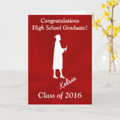 Maßgeschneiderte Girls High School Abschluss Cards Karte (Gelbe Blume)