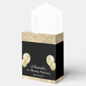 Maßgeschneiderte Glam Black and Gold Geschenkschachtel (Geöffnet)