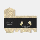 Maßgeschneiderte Glam Black and Gold Geschenkschachtel (Ungefaltet)