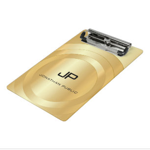 Maßgeschneiderte glamouröse Imitate Gold Monogram  Mini Klemmbrett