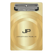 Maßgeschneiderte glamouröse Imitate Gold Monogram  Mini Klemmbrett (Vorderseite)