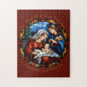 Maßgeschneiderte Glass Vintage Weihnachtskrippe Puzzle (Vertikal)