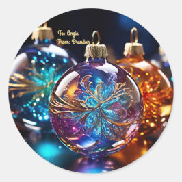 Maßgeschneiderte Glasverzierungen Runder Aufkleber