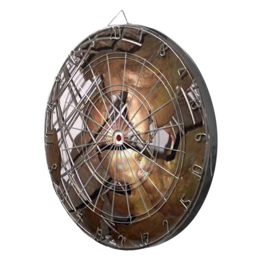 Maßgeschneiderte Globe-Kunst Dartscheibe (Vorderseite rechts)
