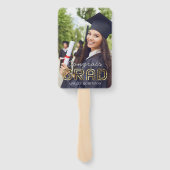 Maßgeschneiderte Glückwunsch Grad Modernes, einfac Fächer (Rückseite)