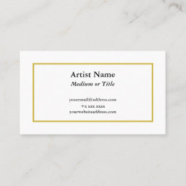 Maßgeschneiderte Gold Border Business Card für Kün Visitenkarte