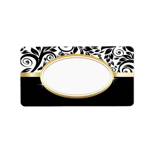 Maßgeschneiderte Gold-Etiketten Adressaufkleber (Vorne)