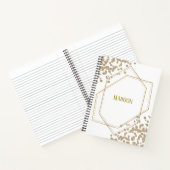 Maßgeschneiderte Gold Geometrie und Glitzer Notizblock (Innenseite)