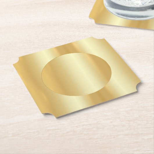 Maßgeschneiderte Gold Look Blank Elegant Template Untersetzer (angewinkelt)