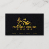 Maßgeschneiderte Gold Pressure Washing Black Busin Visitenkarte (Vorderseite)