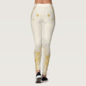 Maßgeschneiderte Gold Resin Ästhetische Zitate Leg Leggings (Rückseite)